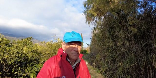 Paco González junto al río Guadalhorce